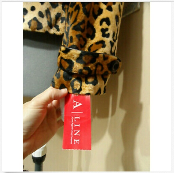 Nwt A LINE Leopard print Blazer Jacket 6 Brown Tan - Picture 5 of 7